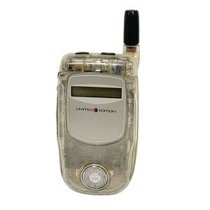Nextel i95‎ Limited Edition Clear Transparent Flip Cell Phone UNTESTED NO CORDS